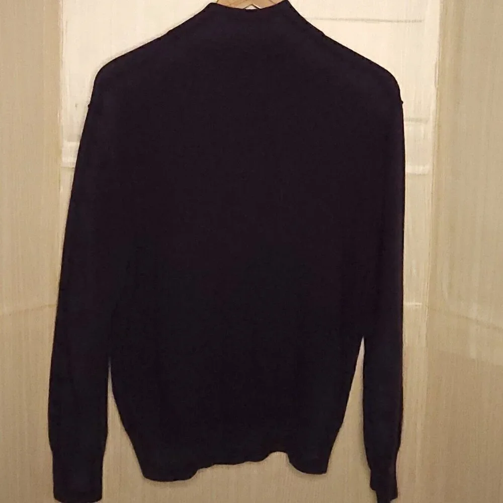 Banana Republic Mens Purple Italian Yarn Wool Blend Sweater XL